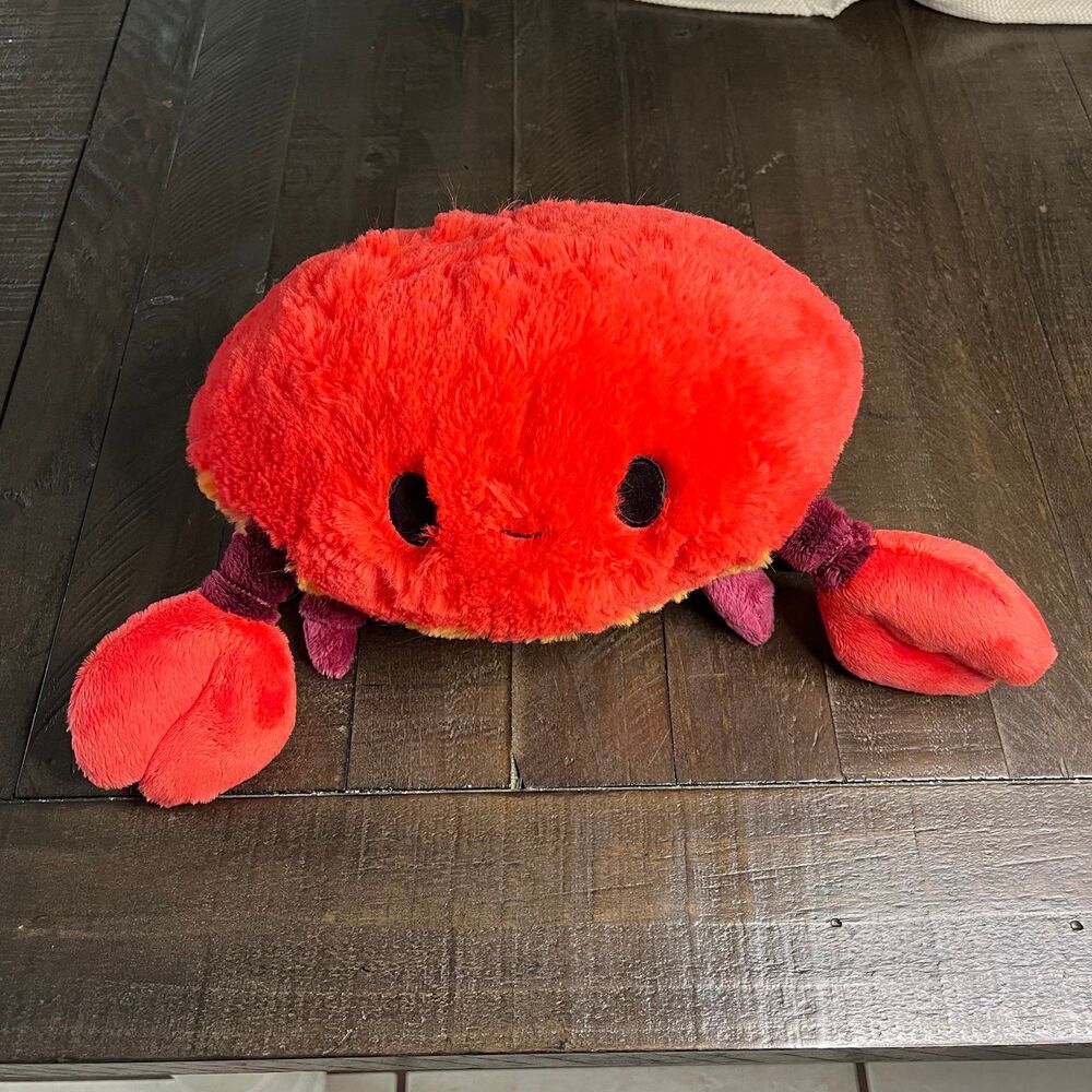 Squishable plush red crab